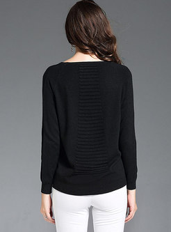 Solid Color O-neck Pullover Sweater