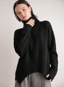 Turtleneck Long Sleeve Loose Sweater