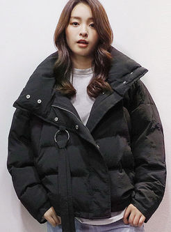 Stand Collar Thick Short Bubble Coat
