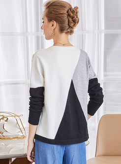 O-neck Long Sleeve Pullover Wool Sweater