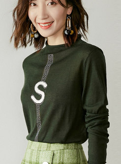 Hot Drilling Letter Loose Sweater