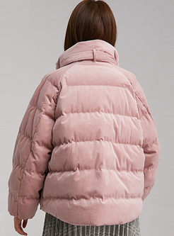 Stand Collar Loose Thick Bubble Coat
