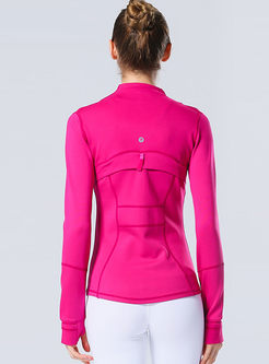 Casual Print Quick-drying Slim Yoga Jacket