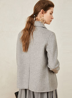 Solid Color Double-sided Wool Coat