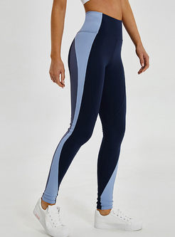 Color-blocked Slim Sport Yoga Pants