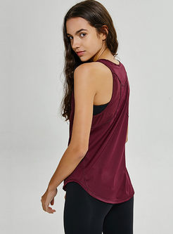 O-neck Sleeveless Quick-drying Sport Top