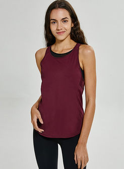 O-neck Sleeveless Quick-drying Sport Top