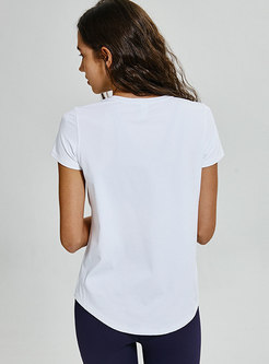 Casual O-neck Short Sleeve T-shirt