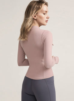 Solid Color Quick-drying Yoga Jacket