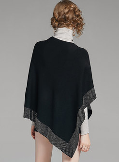 Diamond Irregular Cloak Pullover Sweater