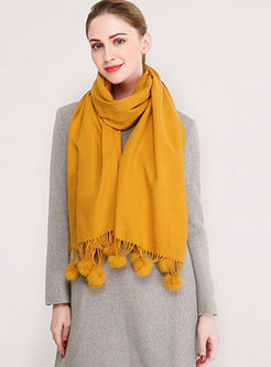 Solid Color Faux Cashmere Thick Scarf