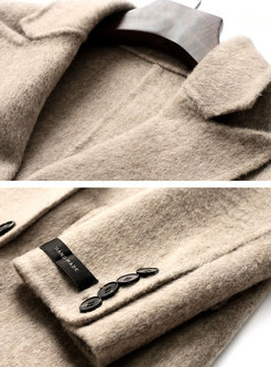 Plaid Straight Loose Wool Overcoat