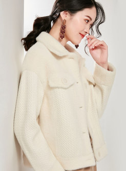 Solid Color Thick Straight Short Teddy Coat