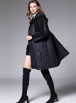 Solid Color Hooded Loose Coat