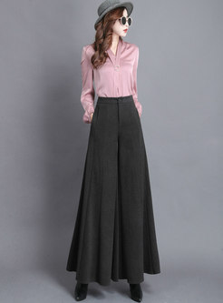 High Waisted Thick Wide Leg Pants