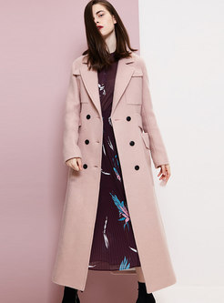 Notched Long A Line Peacoat