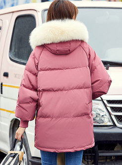 Solid Color Straight Orolay Coat