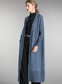 Casual Straight Long Sweater Coat