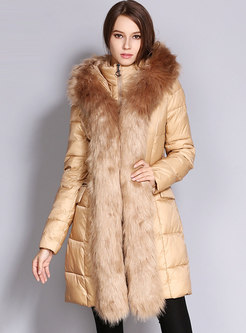 Thick Cotton Hooded Down Cotton Puffer Coat