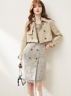 Tweed Double Breasted Suit Dress