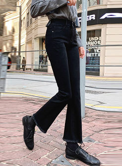 Black High Waisted Flare Jeans