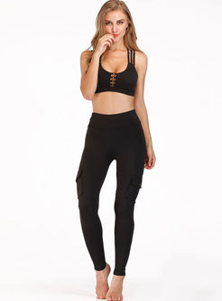Solid Color High Waisted Tight Yoga Pants
