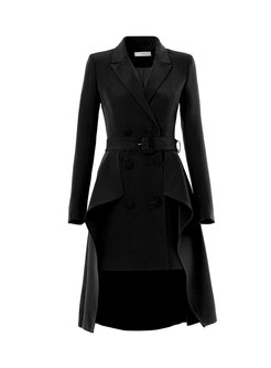 Irregular Patchwork Slim Suit Coat 
