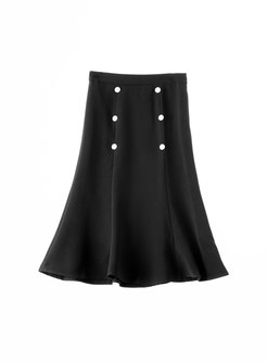 High Waisted Bodycon Peplum Skirt
