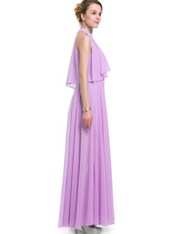 Solid Color Sleeveless Slim Maxi Dress