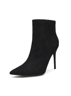 Pointed Head Thin Heel Short Boots