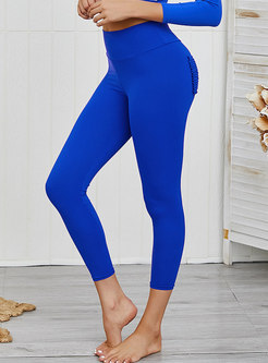 Solid Color Tight Elastic Fitness Pants