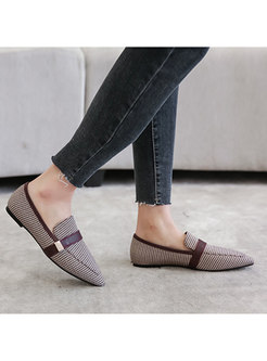 Pointed Toe Plaid Spring/Fall Flats