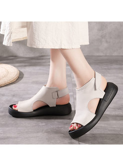 Open Toe Casual Soft Sole Wedge Sandals