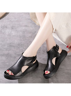 Open Toe Casual Soft Sole Wedge Sandals