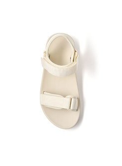 Pure Color Velcro All-matched Flat Sandals