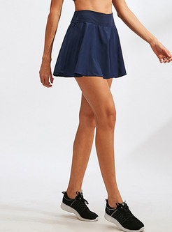 High Waisted Yoga Anti-glare Mini Skirt