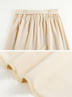 Elastic High Waisted Cropped Palazzo Pants