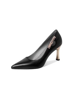 Pointed Toe Slow-cut High Heel Shoes