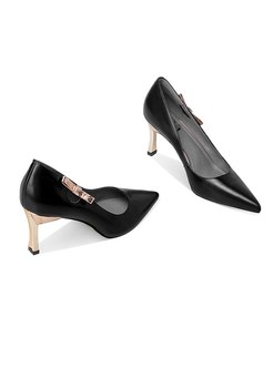 Pointed Toe Slow-cut High Heel Shoes