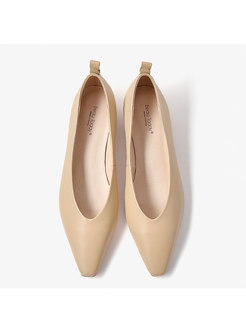 Pointed Toe Slow-cut All Matched Flats