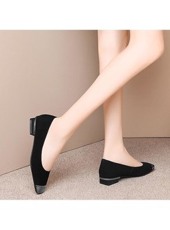 Square Toe Low-fronted Spring/Fall Shoes