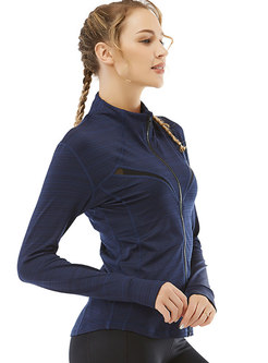 Mock Neck Quick-drying Stretch Sports Jacket
