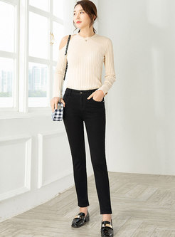 Casual All-matched Slim Pencil Jeans