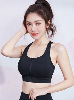 Zopped Halter Cut Out Back Sports Bras