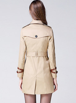 Double-breasted Slim Belted Trench Coat