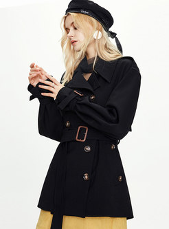 Lapel Double-breasted Thicken Trench Coat