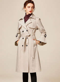 Flare Sleeve Double-breasted Trench Coat