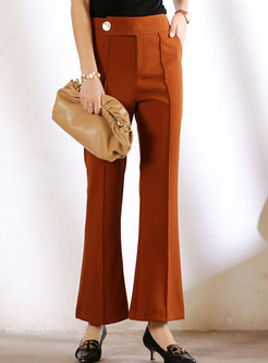 High Waisted Flare Pants With Pockets