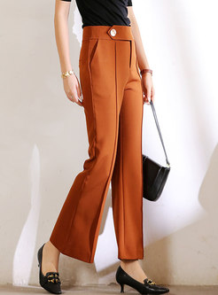 High Waisted Flare Pants With Pockets