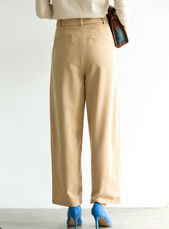 High Waisted Wide Leg Pants With Belt